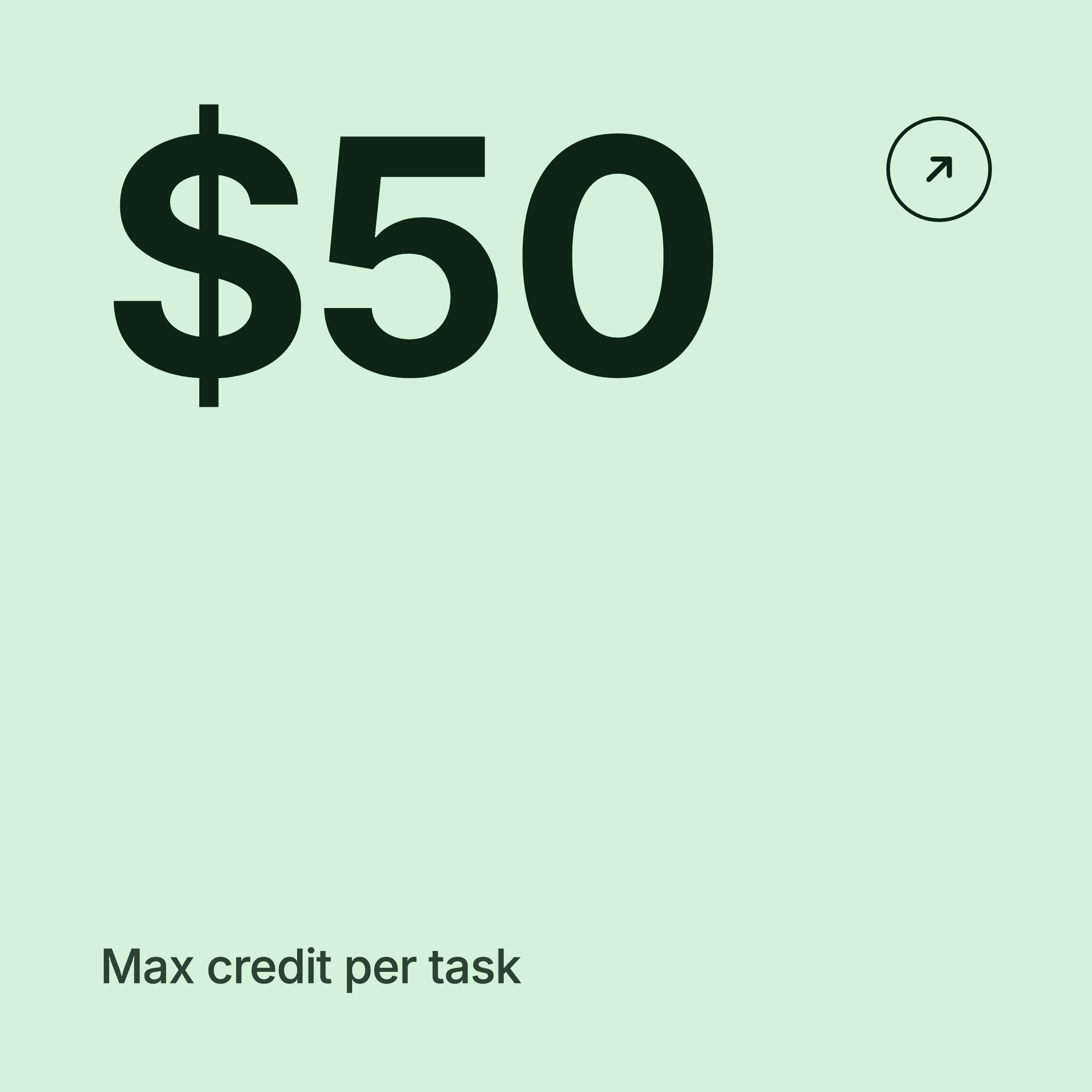 $50 max credit per task